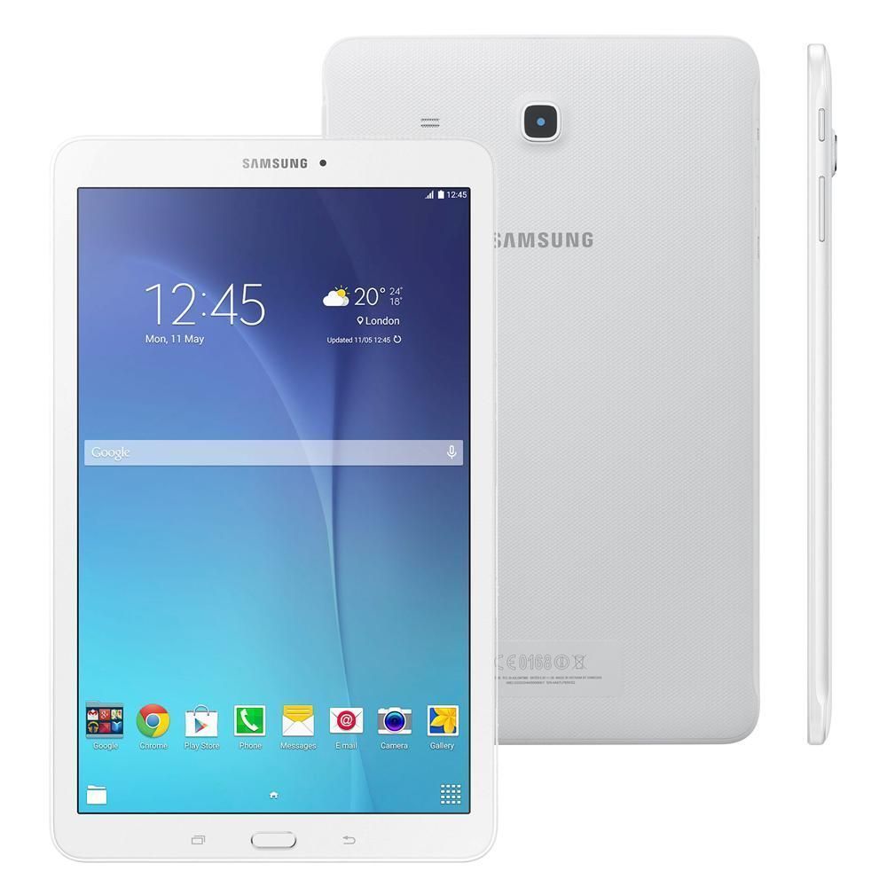 Tablet Samsung Galaxy Tab E 9.6 Wi-Fi SM-T560 com Tela 9.6”, 8GB, Câmera 5MP, GPS, Android 4.4, Processador Quad Core 1.3 Ghz - Branco