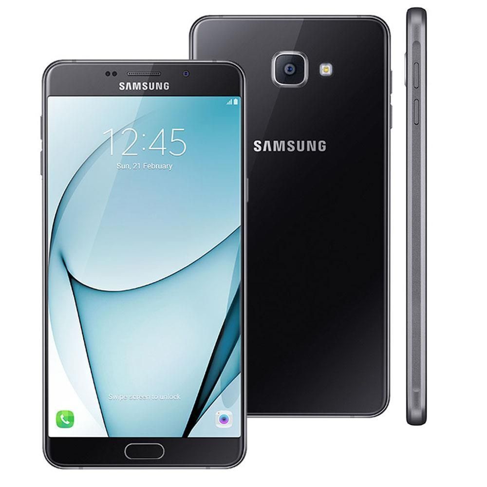 Smartphone Samsung Galaxy A9 Preto com 32GB, Dual Chip, Tela 6.0", 4G, Android 6.0, Câmera 16MP, Leitor Digital, Processador Octa Core e RAM de 4GB