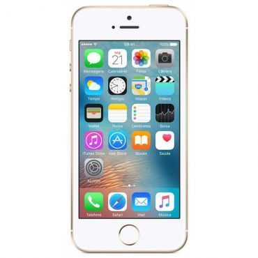 iPhone SE 16GB Apple Dourado MLXM2 - 4G, Tela IPS LCD 4" Câmera 12 MP + Frontal 1.2MP, Gravação de vídeos em 4K, A9,iOS 9