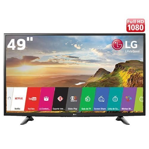 Smart TV LED 49" Full HD LG 49LH5700 com Painel IPS, Wi-Fi, Miracast, WiDi, Entradas HDMI e Entrada USB