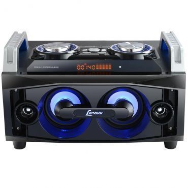 Mini Hi-Fi System 120W RMS - Lenoxx com Bluetooth, Rádio FM, MP3, Karaoke, Entrada USB, Auxiliar e SD Card - MS8300 Preto/Azul