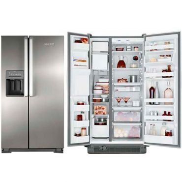 Refrigerador Brastemp Side by Side Ative! com Dispenser de Água e Gelo 560 Litros Inox - BRS62C