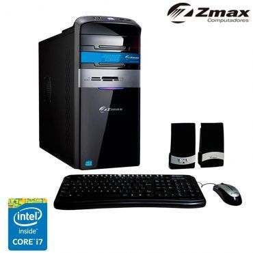 Computador Zmax com Processador com Intel® Core™ i7-4790, 4GB de Memória, 500GB de HD, Gravador de DVD, Entrada HDMI e Linux